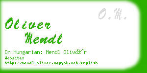 oliver mendl business card